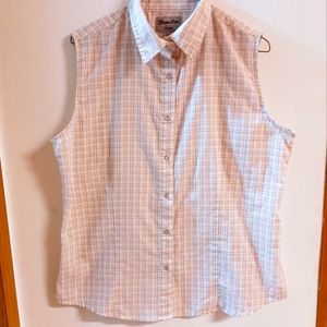 Vintage Sleeveless Checkered Ladies Top